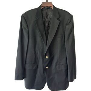 Brooks Brothers Blazer Men's 41 Long Navy Blue Brooksease Gold Buttons Suit Coat